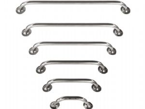 Stainless Steel Handrail with foot plate 200mm (click for enlarged image)